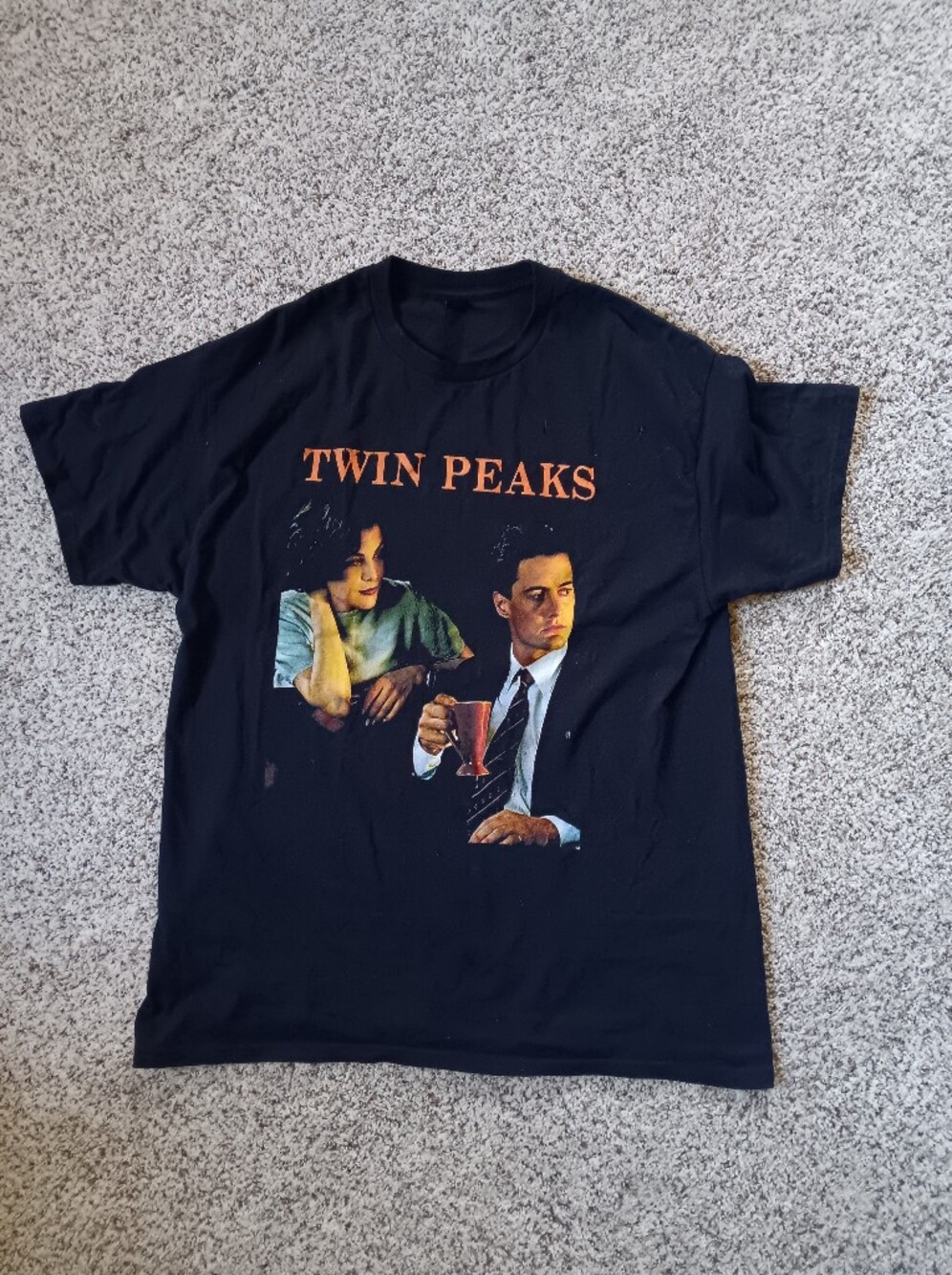 Twin Peaks David Lynch 90s TV Large Black Graphic Tee